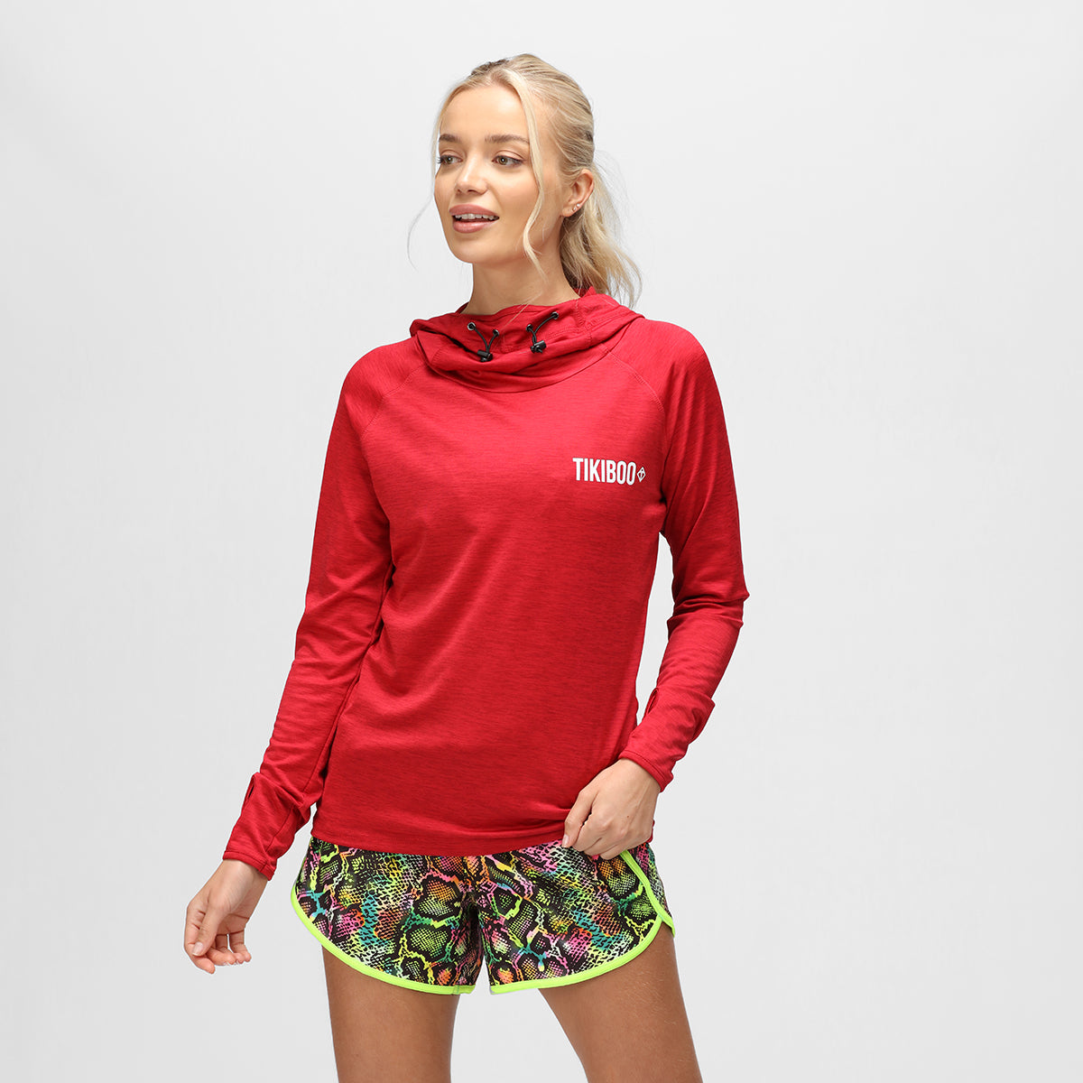 Stylish Red Cowl Neck Hoodie for Women - Cozy Winter Pullover Sweatshirt - Perfect for Casual Outfits, Loungewear & Outdoor Activities