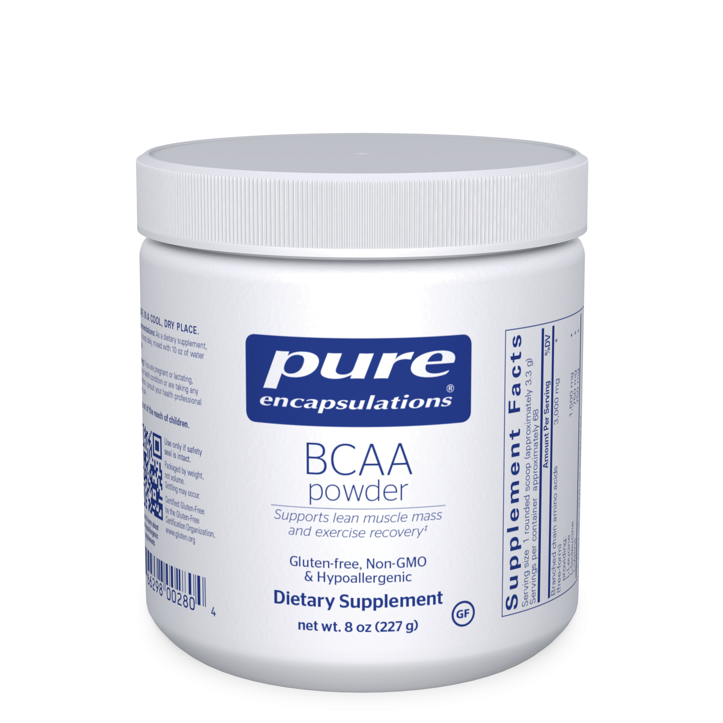 Best BCAA Powder 8oz - Branched Chain Amino Acids Supplement for Muscle Recovery & Growth - Ideal for Workouts, Fitness & Bodybuilding (Gluten-Free, Unflavored)