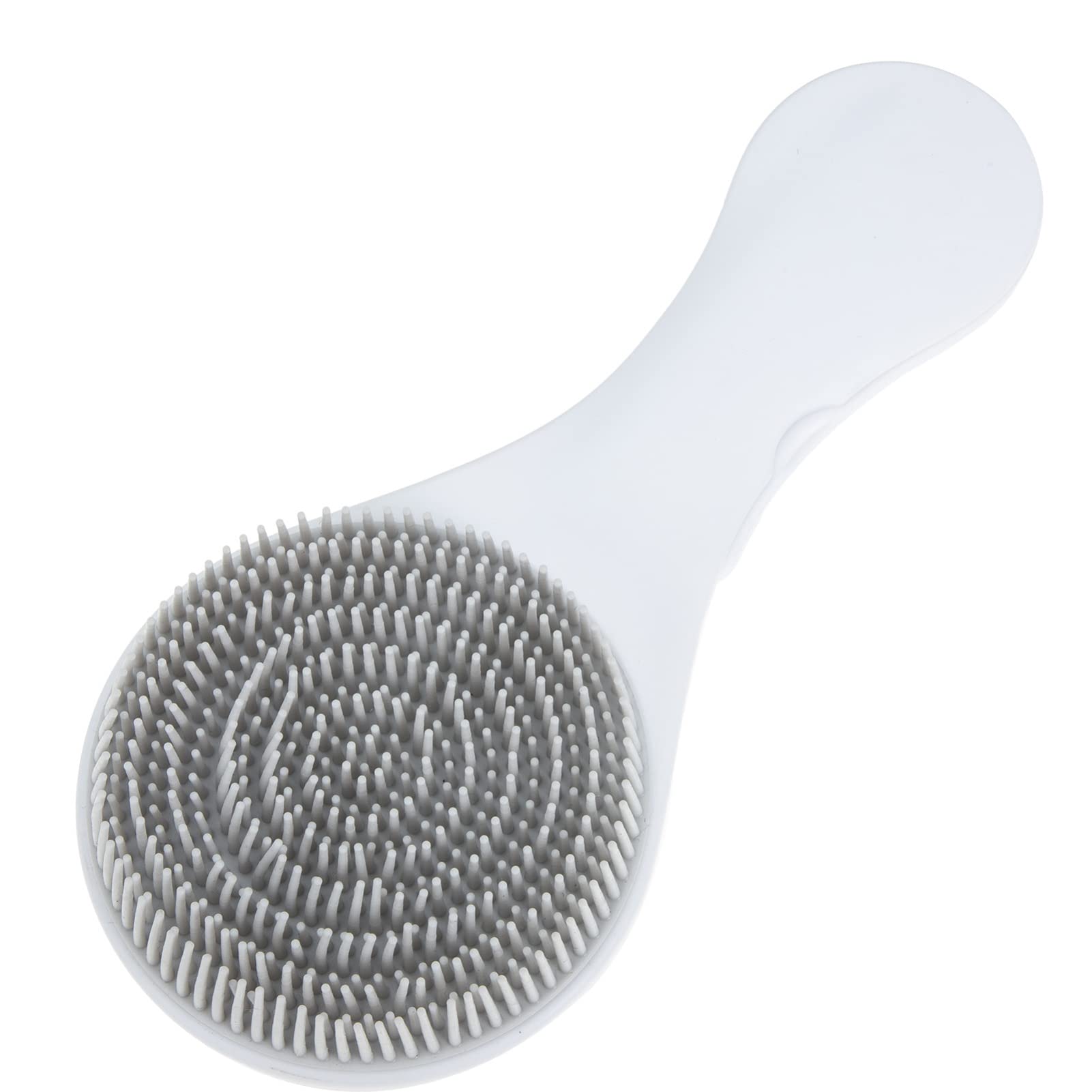 Minkissy Baby Hair Brush & Comb Set - Soft Silicone Scalp Massager for Cradle Cap, Toddler & Infant - Gentle Bath Brush with Mirror for Newborn & Kids (Grey) | Perfect for Sensitive Scalp Care & Relaxing Bath Time