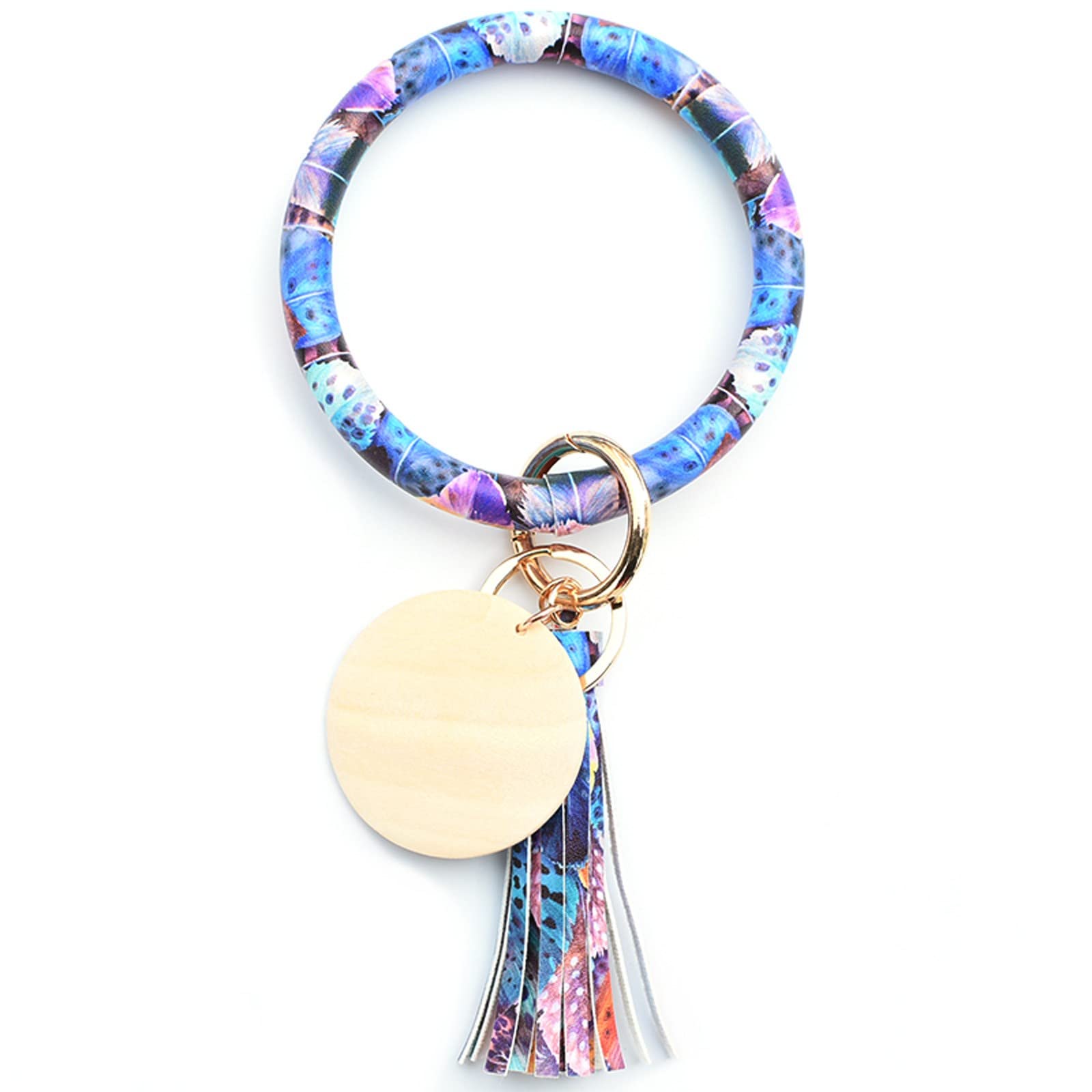 Cute Beaded Silicone Keychain Wristlet for Women - Stylish Key Holder Bracelet with Ring Bangle - Perfect for Keys, Gym, Work & Travel Accessories (Model: Ga2200m-4a)