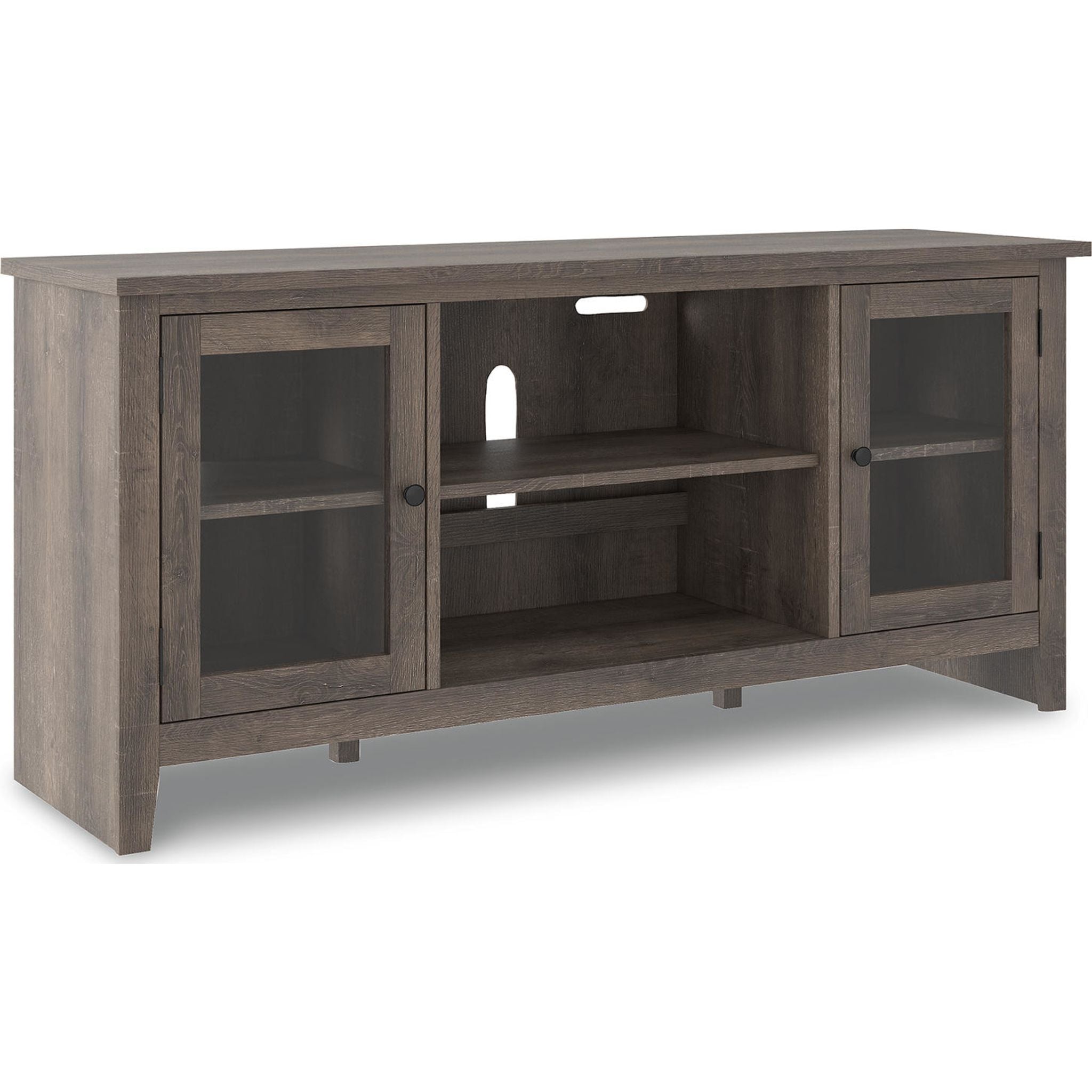 Modern Arlenbry TV Stand with Storage - Sleek Gray Entertainment Center for Living Room, Bedroom & Home Theater | Fits 55-75 Inch Flat Screen TVs