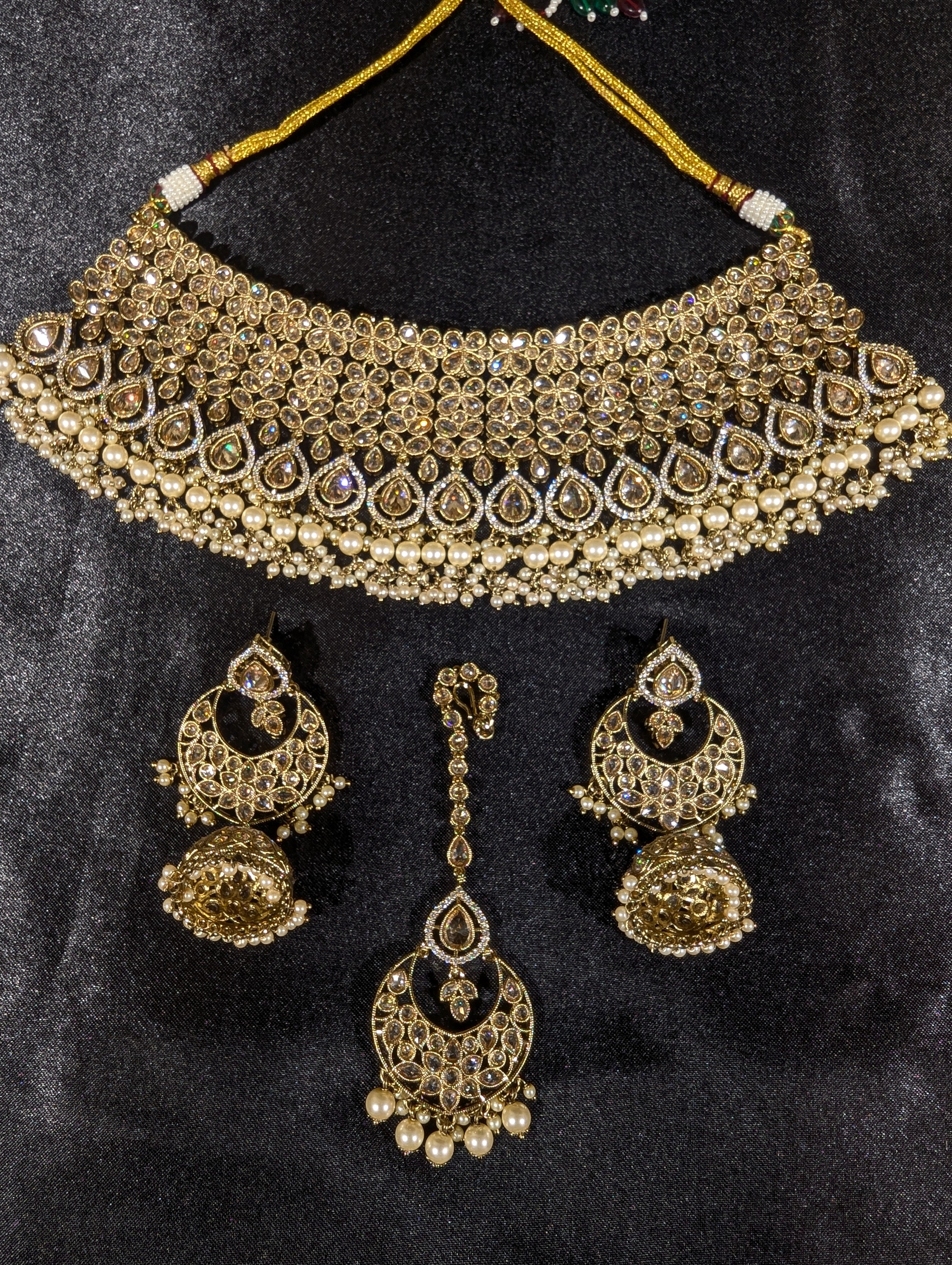 Kavya Semi Bridal Jewelry Set - Elegant Necklace & Earrings for Weddings, Parties & Special Occasions