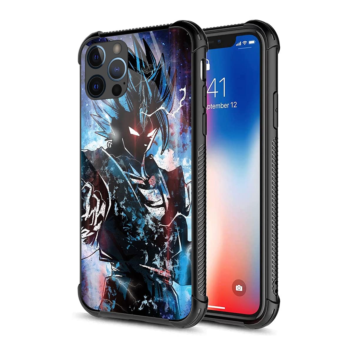 FUTURECASE iPhone 11 Case with Tempered Glass Screen Protector - Shockproof Slim Black Protective Cover for Apple iPhone 11 (2019 Model) - Perfect for Everyday Use, Work & Outdoor Activities