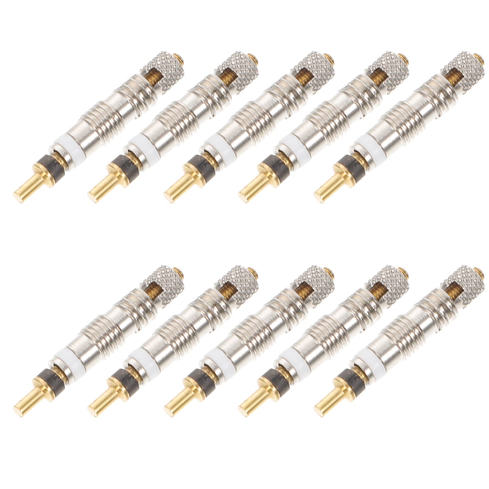 Didiseaon Presta Valve Core - 10pcs Tubeless Bike Valve Replacement for Road & MTB Bikes (Silver) - Perfect for Quick Tire Repairs & Maintenance