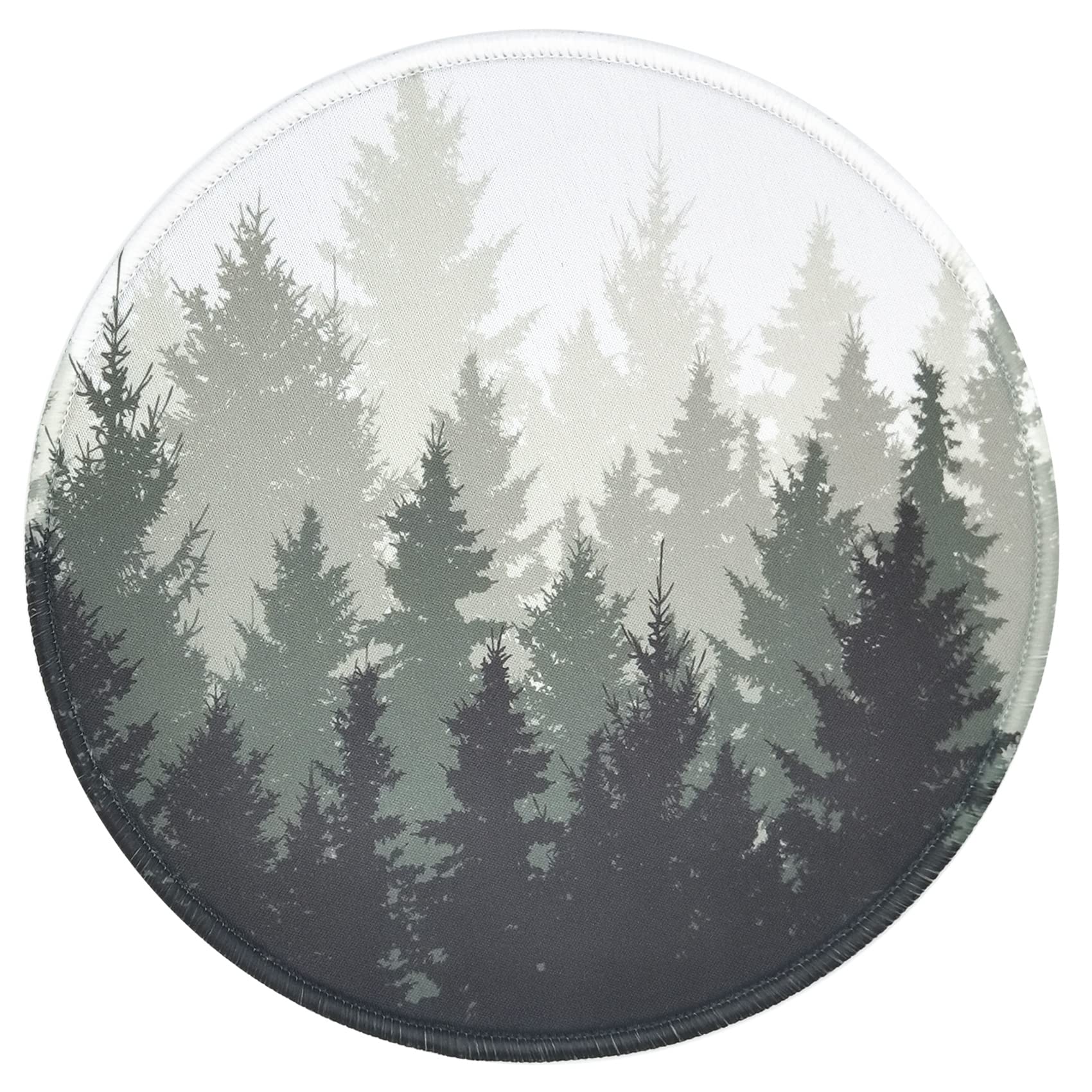 HEVITDA Non-Slip Rubber Base Gaming Mouse Pad with Stitched Edge - Waterproof Round Office Mouse Mat 8.7×8.7×0.12 Inches (Forest Green) - Perfect for PC, Laptop, Computer Workstations & Gaming Setups