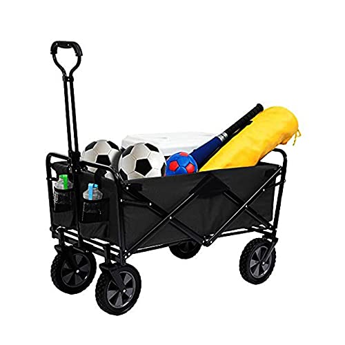 Best Collapsible Beach Wagon with Large All-Terrain Wheels - Heavy Duty Folding Utility Cart for Outdoor, Garden, Camping & Picnic Use