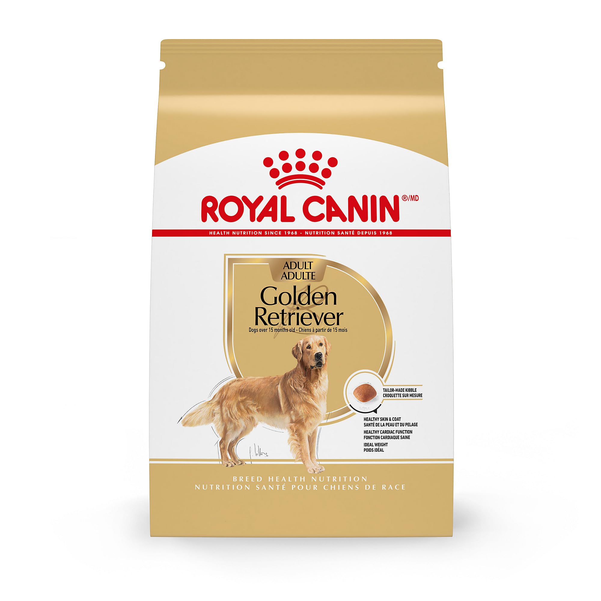 Royal Canin Golden Retriever Adult Dry Dog Food - 30 lb Bag for Large Breed Dogs | Premium Nutrition for Healthy Skin & Coat | Ideal for Active Adult Golden Retrievers at Home or Outdoor Adventures
