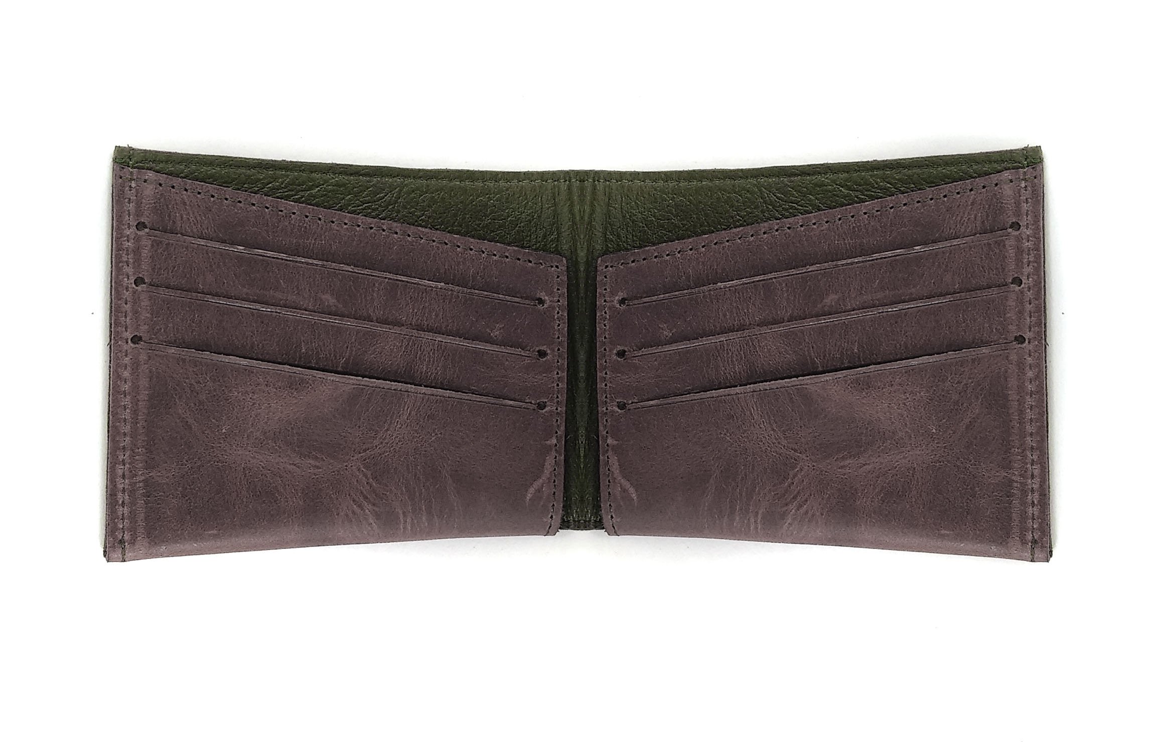 Genuine Leather Minimalist Two-Tone Wallet for Men - Slim RFID Blocking Bifold Wallet (Brown) - Perfect for Everyday Use, Travel & Business