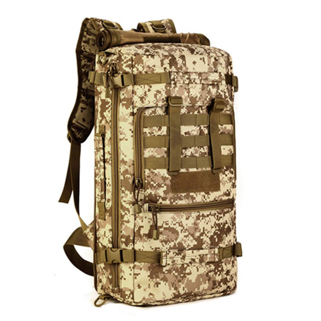 QCTZ 50L Military Tactical Backpack - Waterproof Hiking Backpack for Camping, Trekking & Outdoor Adventures - Durable Rucksack for Travel, Mountaineering & Sports (Ideal for Hiking, Travel & Survival Gear)