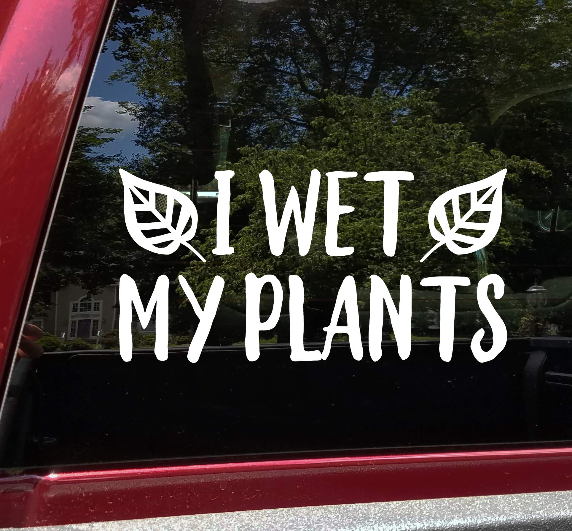 I Wet My Plants Vinyl Decal - Gardening Flowers Plants Die Cut Sticker - 16w x 8h Inches Silver - Perfect for Laptops, Water Bottles & Gardening Tools Decoration