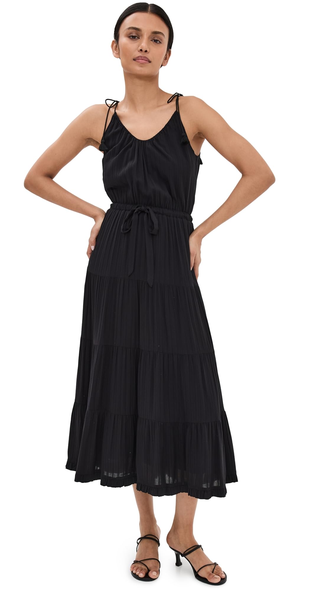 PAIGE Women's Wellsley Dress - Flowy Midi Dress with Pockets, Casual & Elegant, Perfect for Office, Date Night & Summer Outings