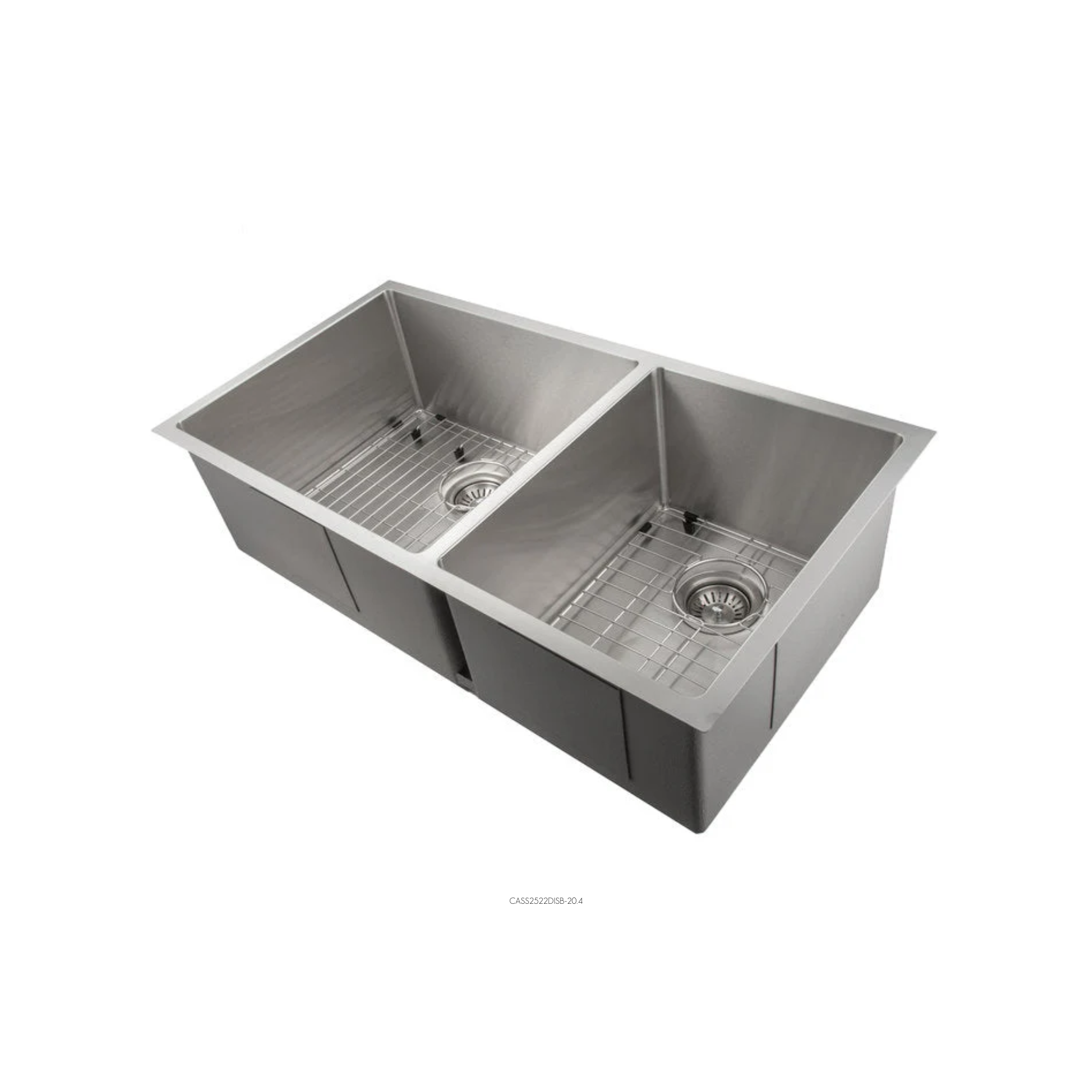 Zline 33-Inch Chamonix Undermount Double Bowl Stainless Steel Kitchen Sink with Bottom Grid - Perfect for Modern Kitchens & Busy Home Chefs