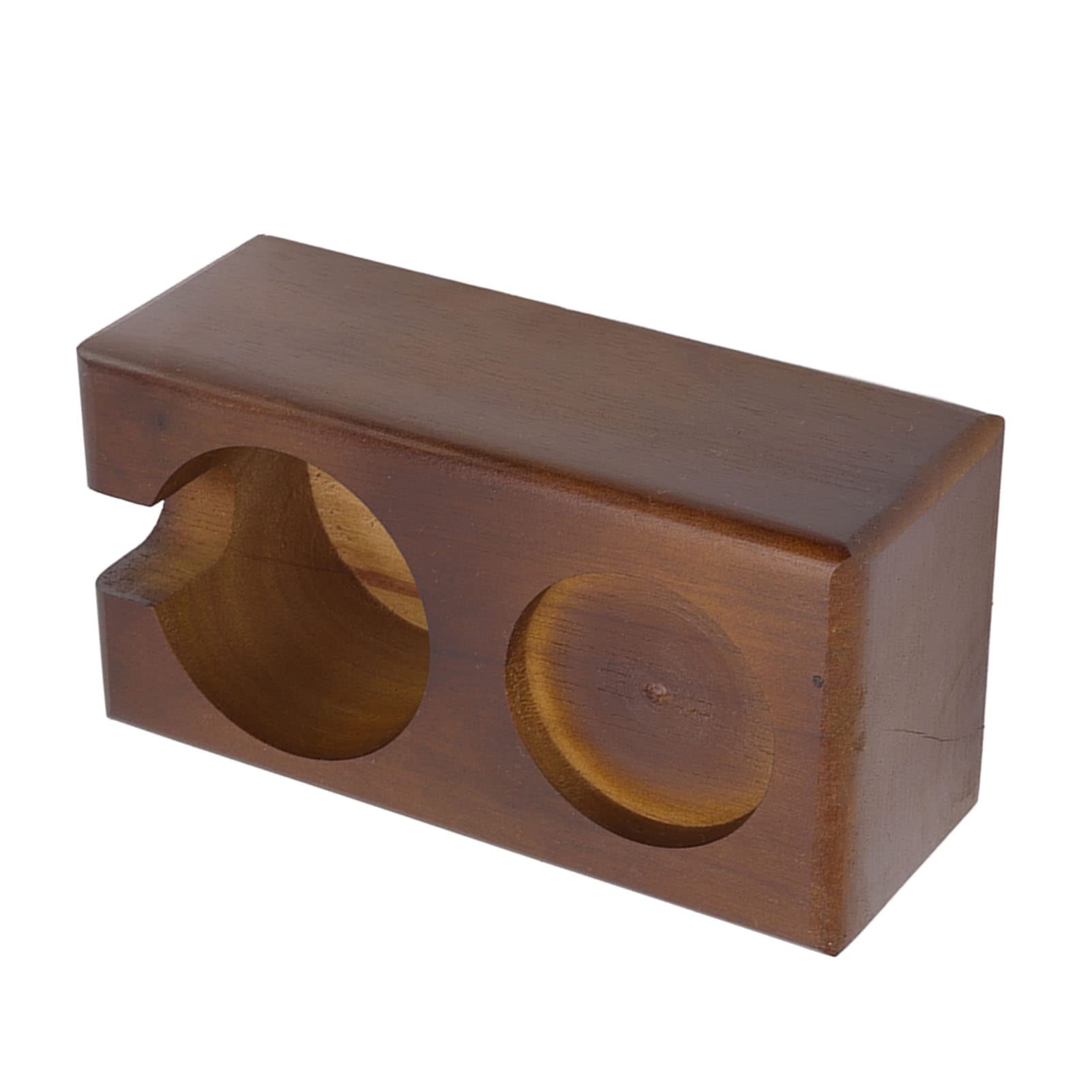 Eco-Friendly 2-Hole Coffee Tamper Holder - Anti-Shake Storage Rack for Baristas & Coffee Shops (Brown) | Perfect for Espresso Machine Workstations & Home Barista Setups