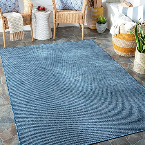 Mark&Day 5x7 Modern Blue Tassel Indoor/Outdoor Area Rug - Soft Carpet for Living Room, Bedroom, Kitchen - Durable & Easy to Clean - Perfect for Home Decor, Patio, or Office (5'1