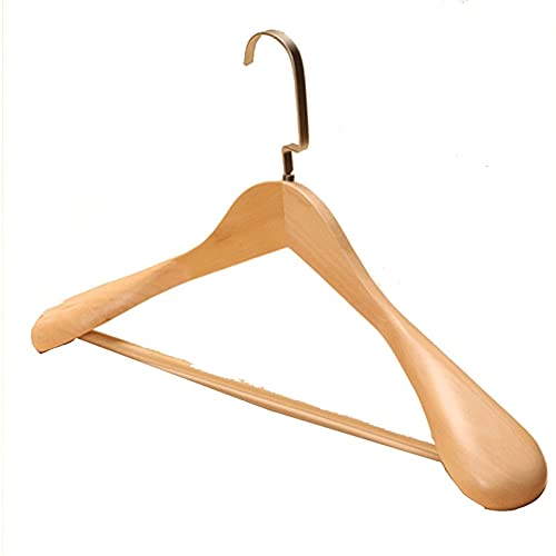 Premium Wooden Clothes Hangers Set of 4 - 40/44cm Wide Shoulder Hangers for Men & Women - Retro Square Suit Hangers - Ideal for Home, Closet & Clothing Store Organization (Brown)