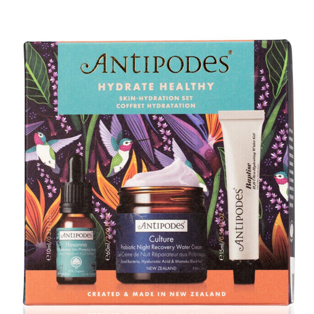 Antipodes Hydrate Healthy Skin Hydration Set - Organic Skincare Gift Set for Dry & Sensitive Skin | Daily Moisturizing Routine, Spa Day Self Care, Vegan Beauty Essentials