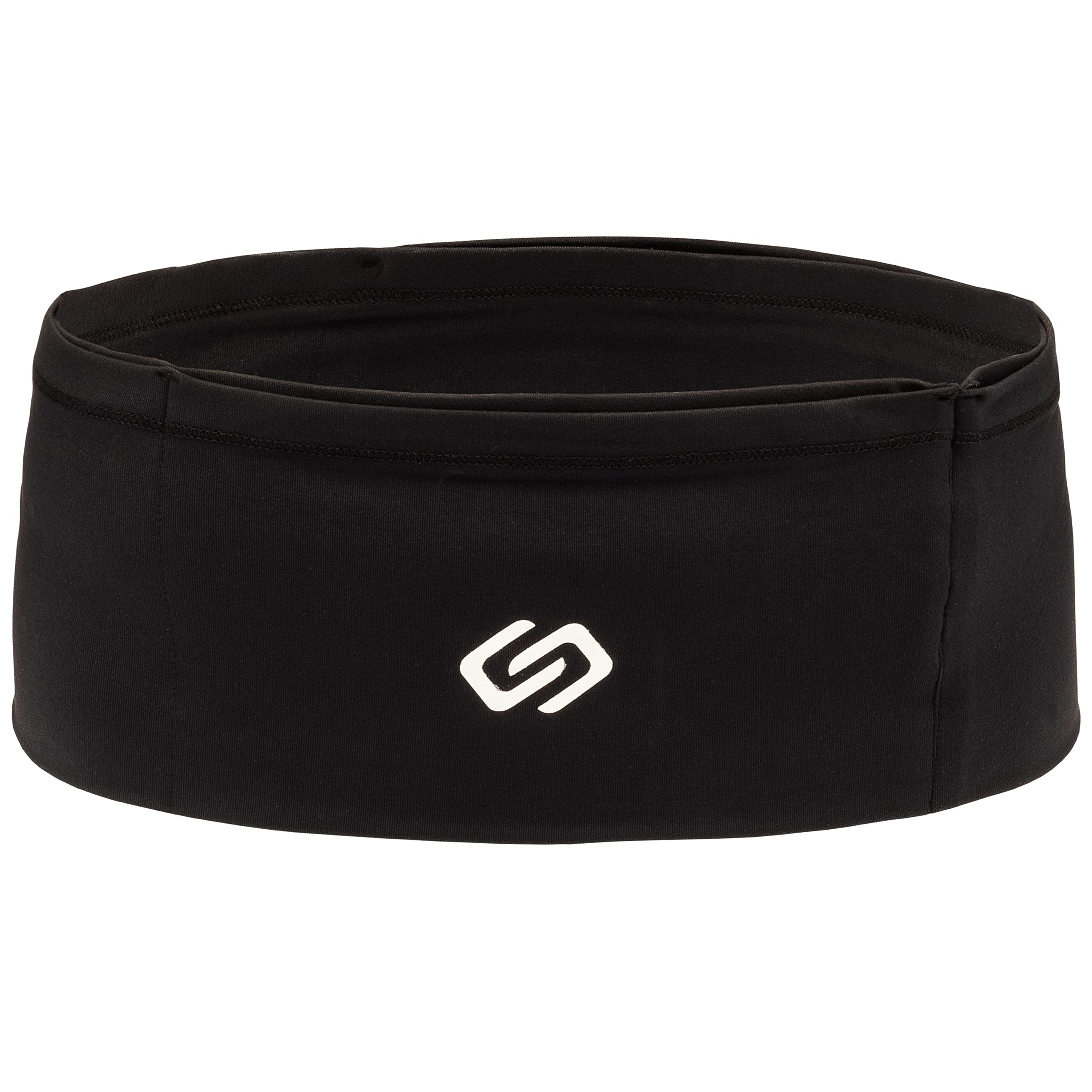 Sporteer VersaMax Running Belt for Men & Women - Large Secure Waist Pack with Zipper Pockets Fits iPhone, Android Phones, Wallet, Keys & Passport - Perfect for Jogging, Travel, Hiking & Gym Workouts (Black, Medium)