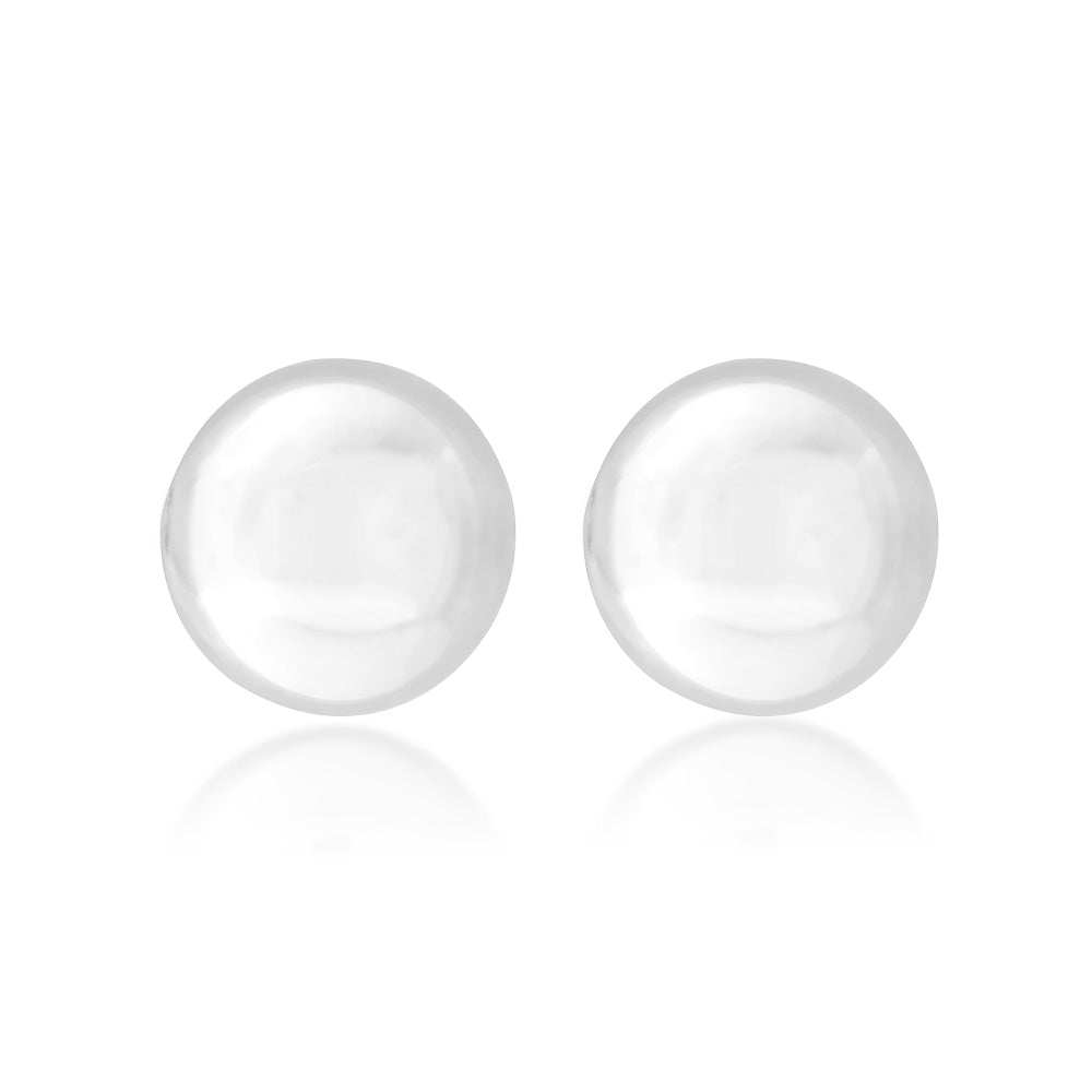 9ct White Gold 3mm Ball Stud Earrings for Women - Classic Minimalist Jewelry for Everyday Wear, Gift Giving & Special Occasions