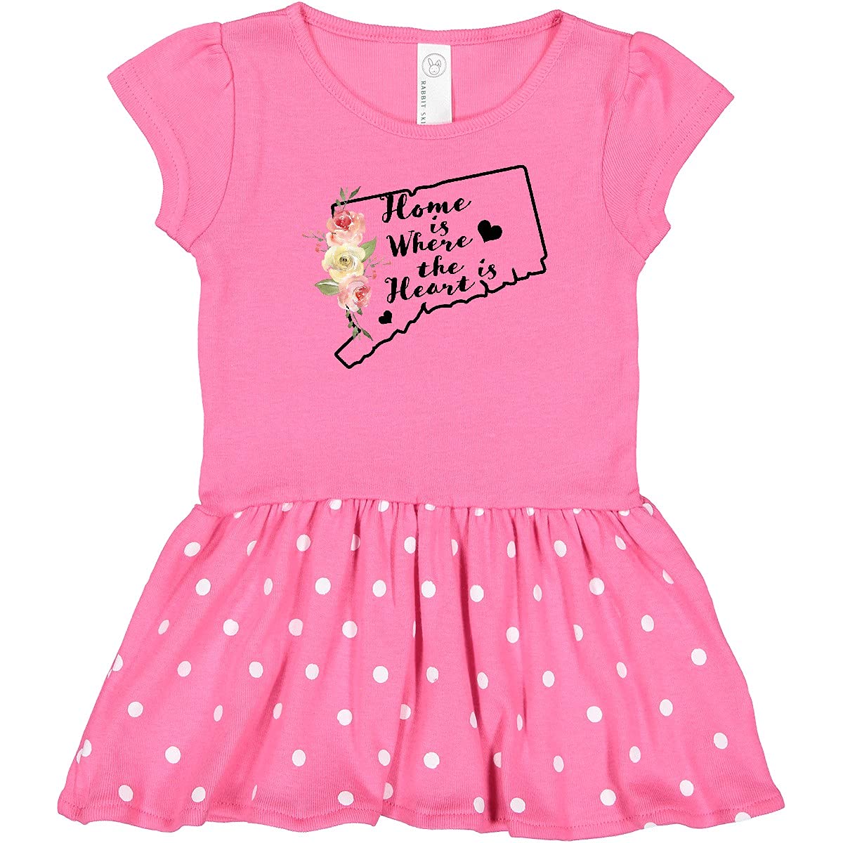 Inktastic Connecticut Home is Where The Heart is Watercolor Print Infant Dress - Perfect for Family Photos, Baby Showers & Special Occasions