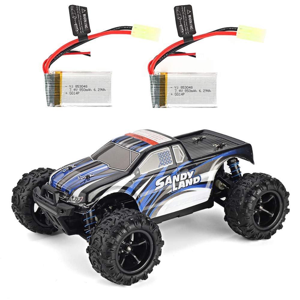 Rarido 9300 RTR 1/18 Scale 2.4Ghz 4WD RC Monster Truck with Two Batteries - Blue - Perfect for Off-Road Racing, Backyard Play & Sand Dune Adventures