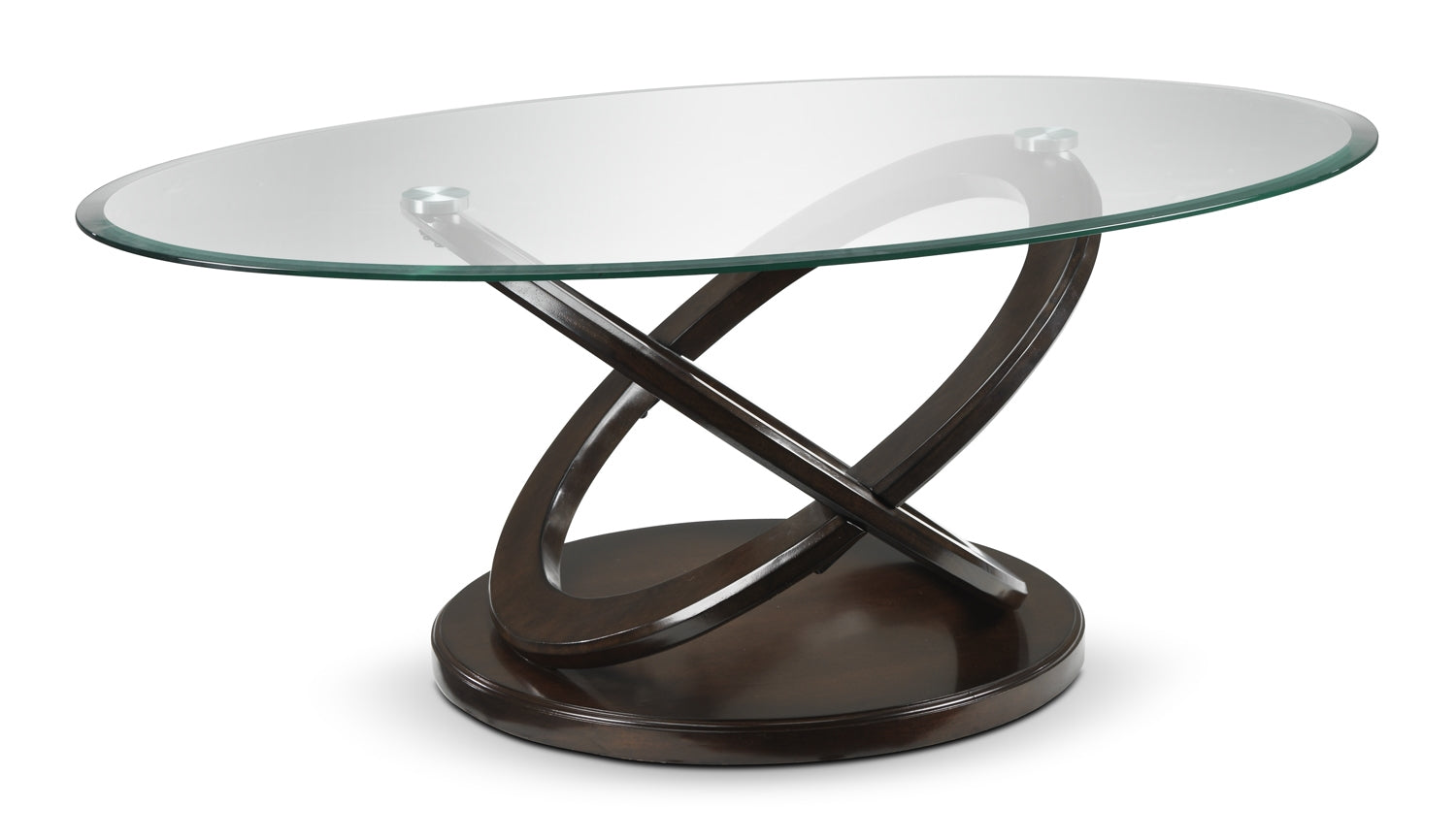 Atomic 48 Coffee Table - Brown Cherry Finish Modern Living Room Furniture for Home Decor & Entertainment