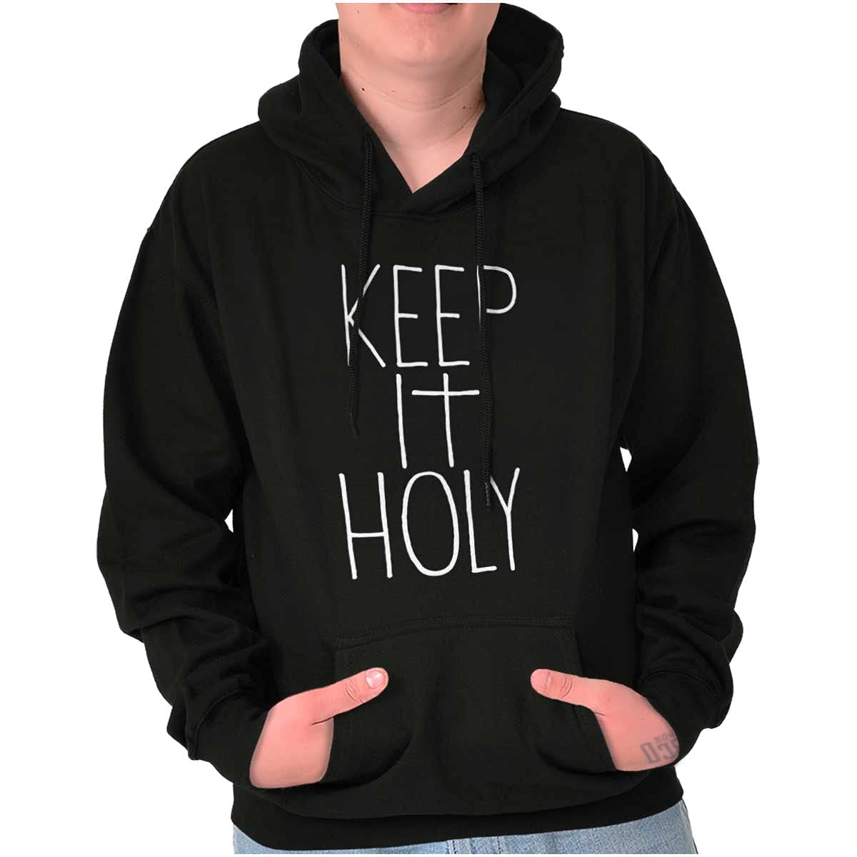 Keep It Holy Christian Faith Cross Hoodie Sweatshirt for Women & Men - Religious Apparel for Church, Bible Study & Everyday Wear