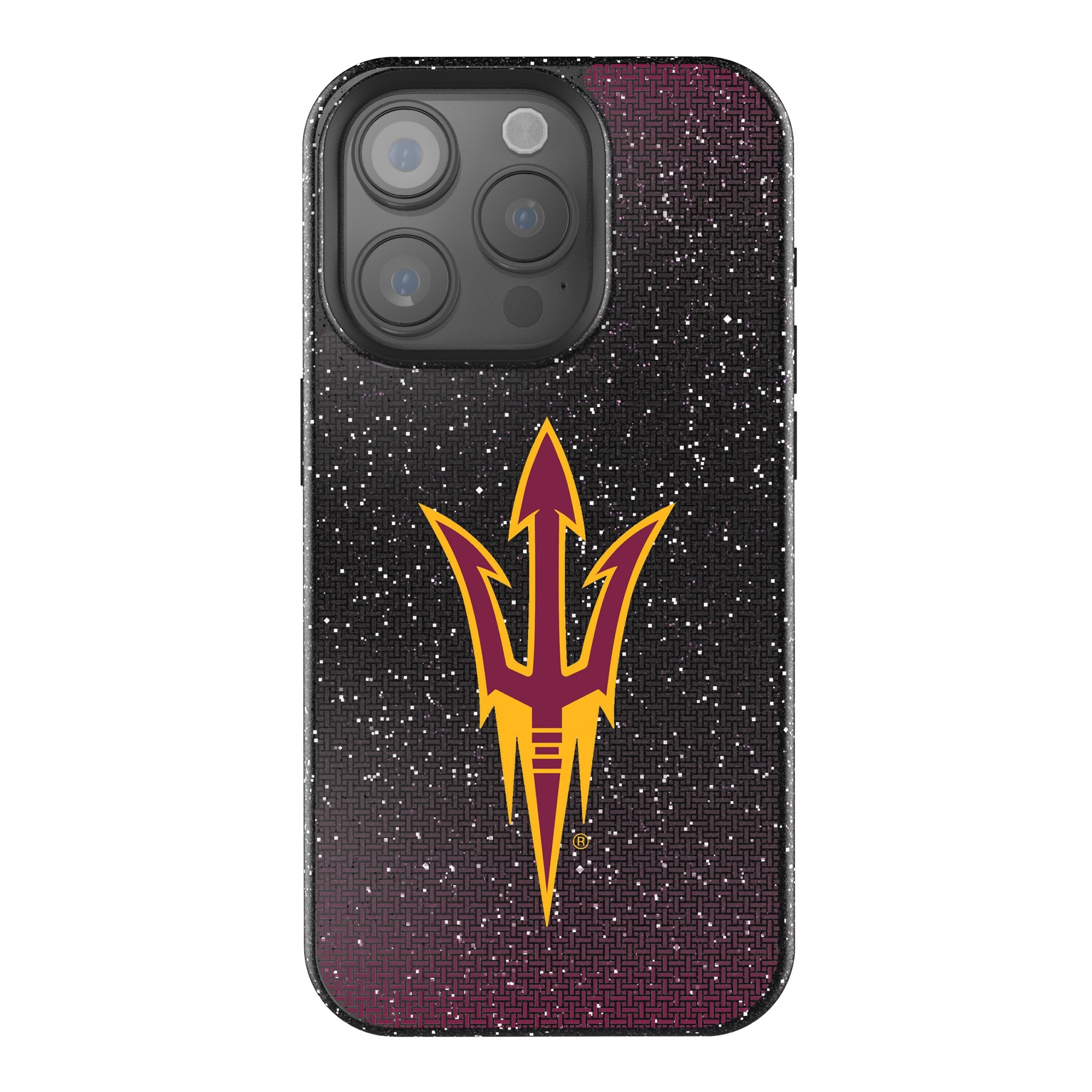 Arizona State University Sun Devils Rhinestone Bling Phone Case for iPhone 14 13 12 11 Pro Max XR XS - Sparkling Glitter Design for School Spirit & Game Day Accessories