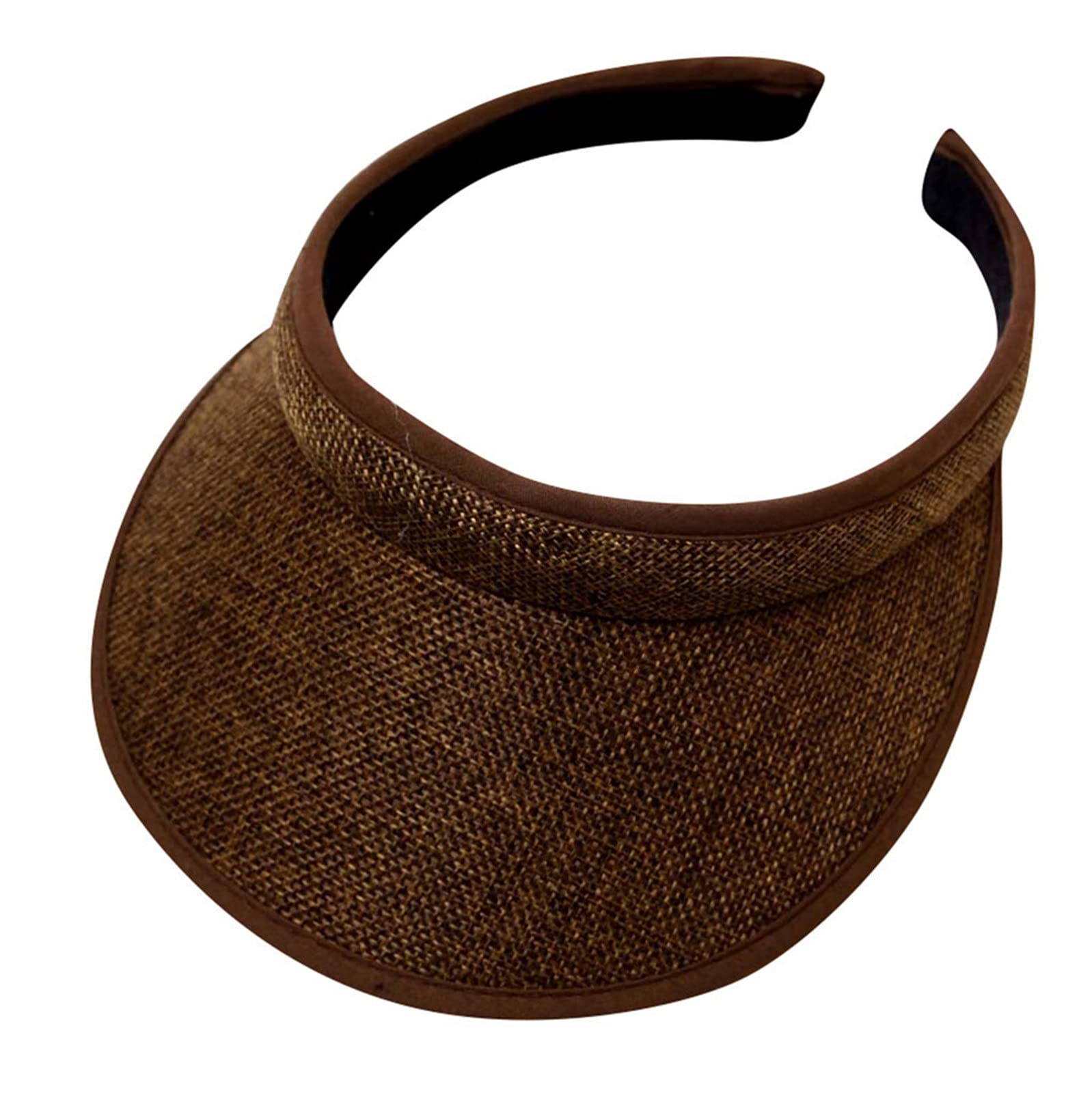 Fangren Women's Straw Visor Hat - UV Sun Protection Ponytail Baseball Cap for Beach, Golf & Outdoor Activities | Breathable Summer Fashion Accessory