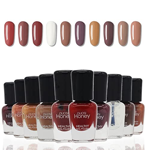 OUL'ISI 10-Piece Water-Based Peel Off Nail Polish Set - Quick Dry, Non-Toxic, Organic & Easy Removal for Women, Teens & Kids - Perfect for Home Manicures, Parties & DIY Nail Art (Style-1)