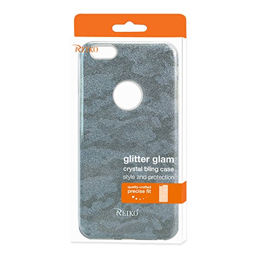 Reiko Wireless Shine Glitter Hybrid Protective Case for iPhone 6 Plus/6S Plus - Camouflage Blue | Shockproof Slim Cover with Sparkle Design | Perfect for Everyday Use, Parties & Special Occasions