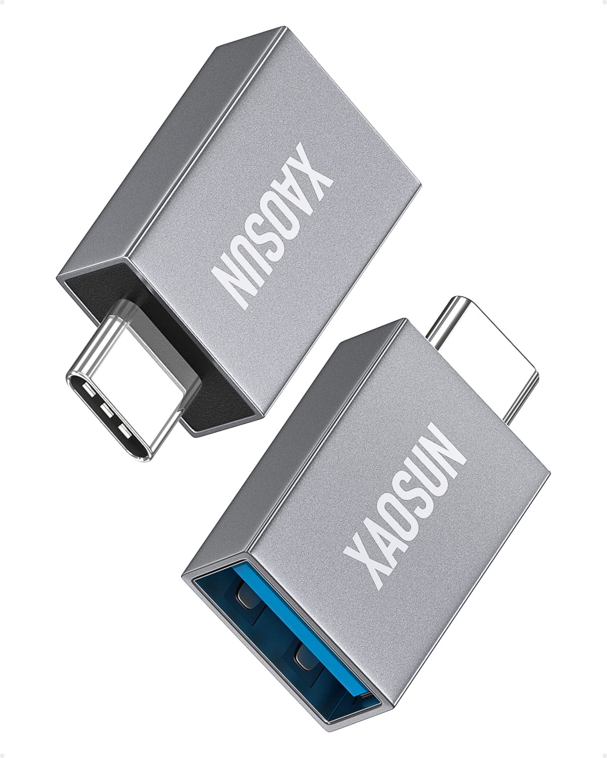 XAOSUN [10Gbps] USB C to USB 3.1 Adapter (2 Pack) - Super Fast Data Transfer & Charging - Compatible with MacBook Pro, MacBook Air, iPad Pro, Galaxy, Moto, Nintendo Switch - Perfect for Office, Travel & Gaming Accessories