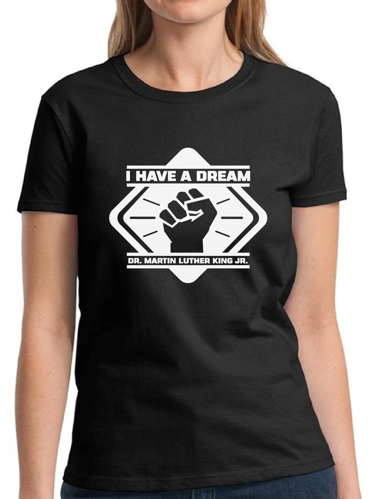 Pekatees Women's 'I Have a Dream' T-Shirt - Martin Luther King Inspired Graphic Tee for Women - Casual Wear & Social Justice Apparel for Everyday Outfits