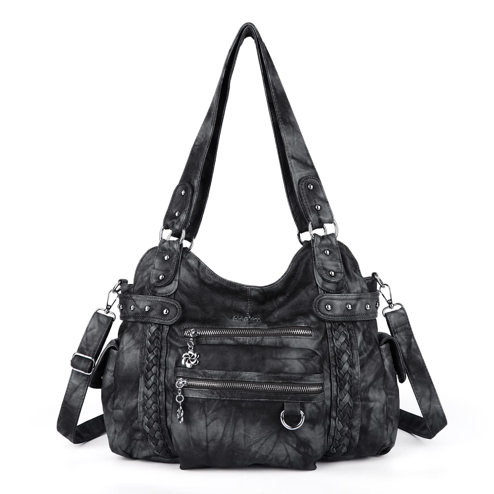 Angel Kiss Hobo Handbags for Women - Soft PU Leather Shoulder Bag Ladies Purse - Perfect for Work, Travel & Everyday Use