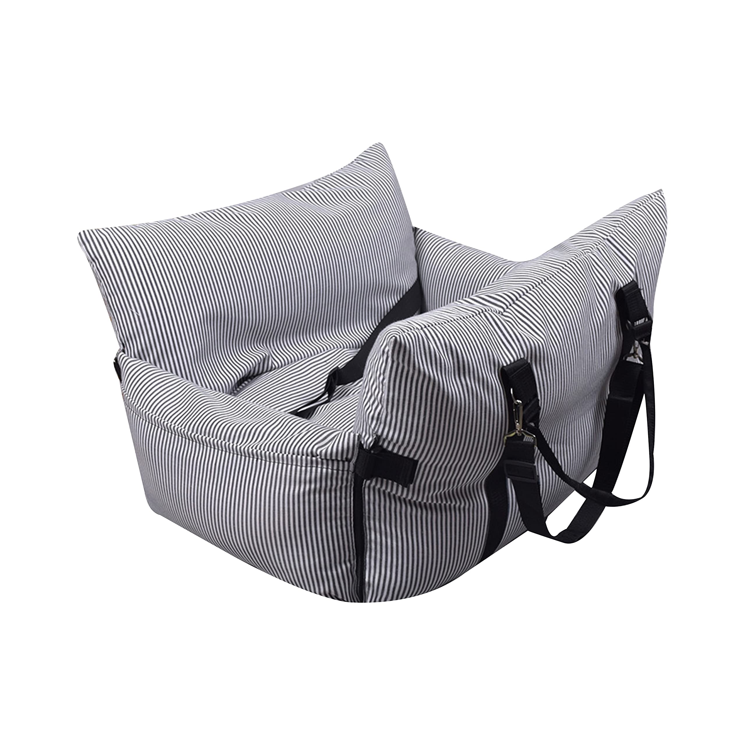 Upgraded VERCART Dog Car Seat Booster for Small & Medium Dogs - Portable Pet Travel Safety Seat with Detachable & Washable Cover - Blue, Medium Size - Perfect for Road Trips & Daily Commutes