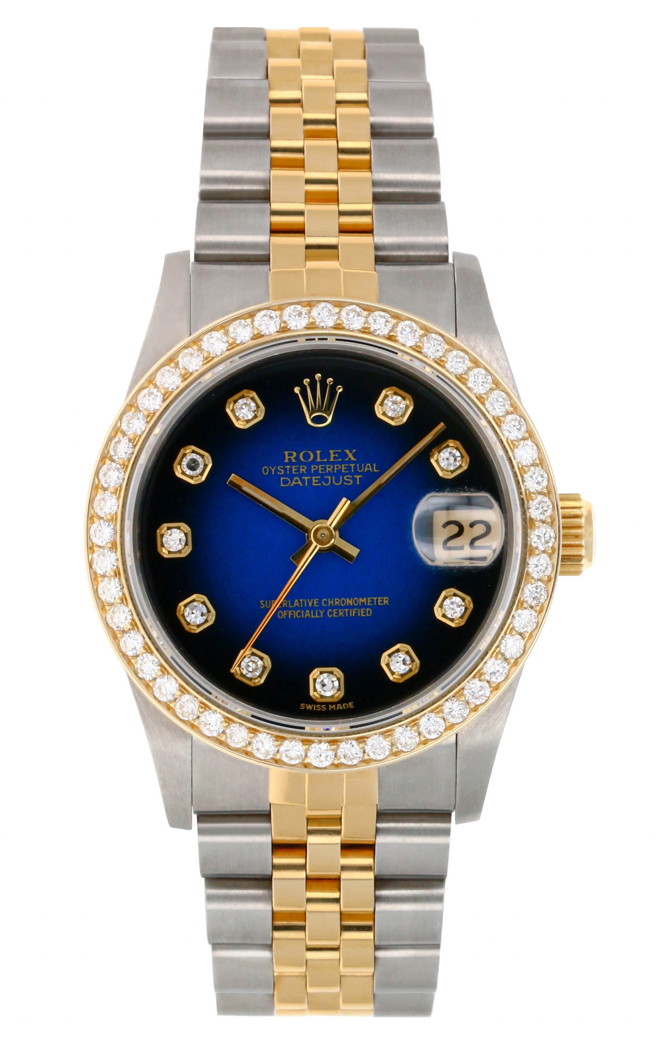 Rolex Datejust 31mm #68273 (1991) Custom Diamond Dial & Bezel - Luxury Women's Watch for Special Occasions & Gifts