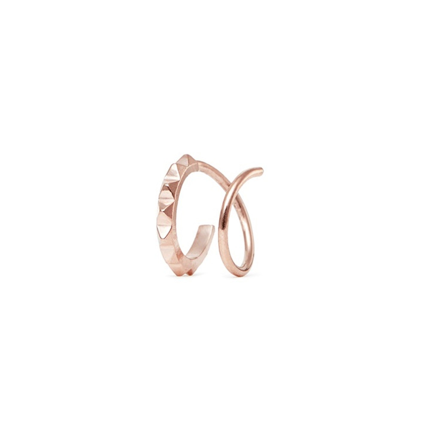Klaxon Twirl Rose Gold Earrings for Women - Elegant Dangle Hoop Earrings for Party, Wedding & Everyday Wear