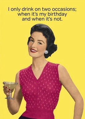 Blank Birthday Card for Two Occasions - Perfect for Celebrations & Special Moments | Drink-Themed Greeting Card
