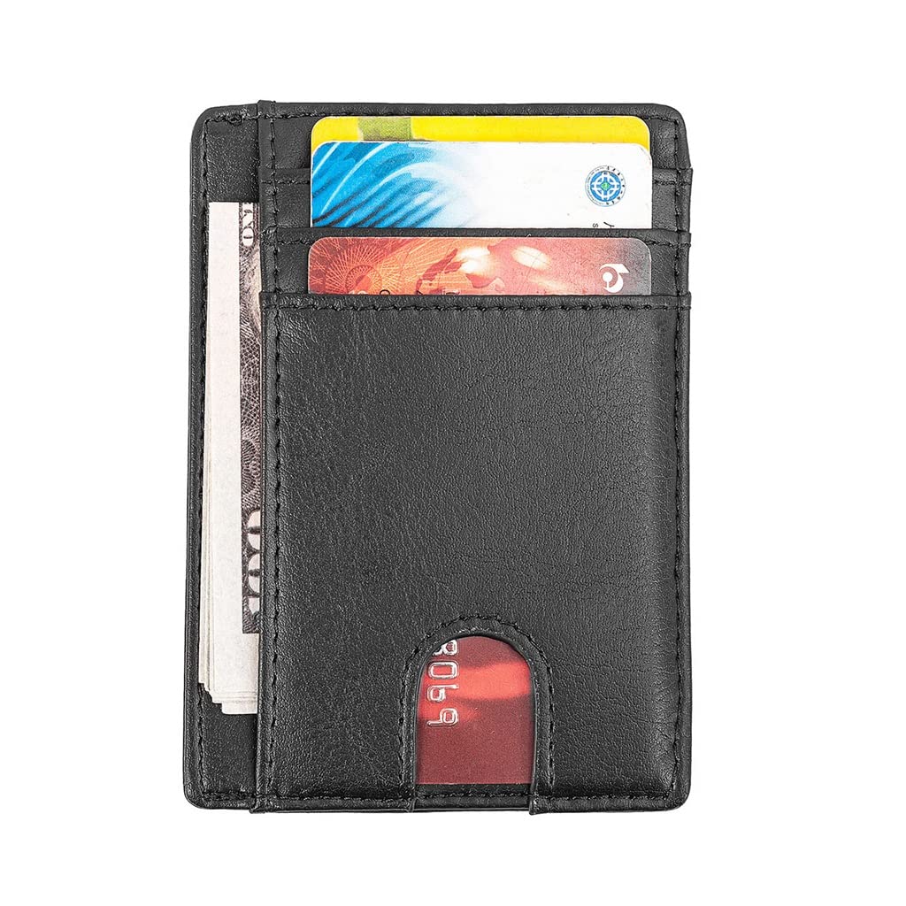 Premium PU Leather Business Card Holder for Men & Women - Slim Credit Card & ID Wallet Case (11.3 x 8 x 0.5cm) - Perfect for Office, Networking & Professional Events