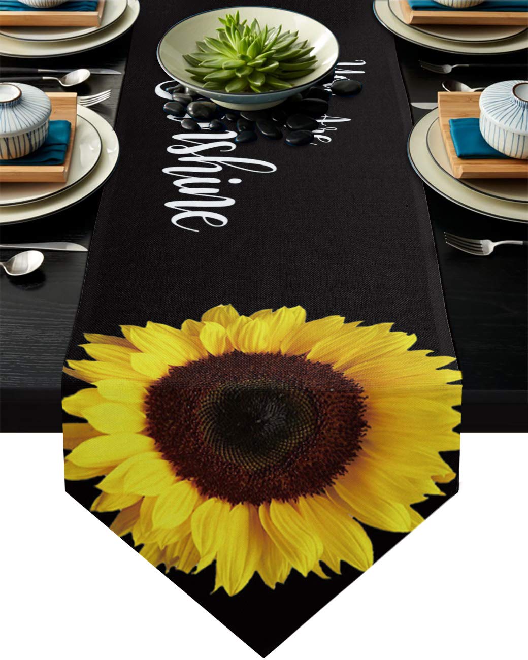 Houseall Polyester Table Runner - Durable, Fade-Resistant 13x70 Inch Dining Table Decor for Home, Kitchen, Party & Outdoor Events - Perfect for Weddings, Holidays and Everyday Dining