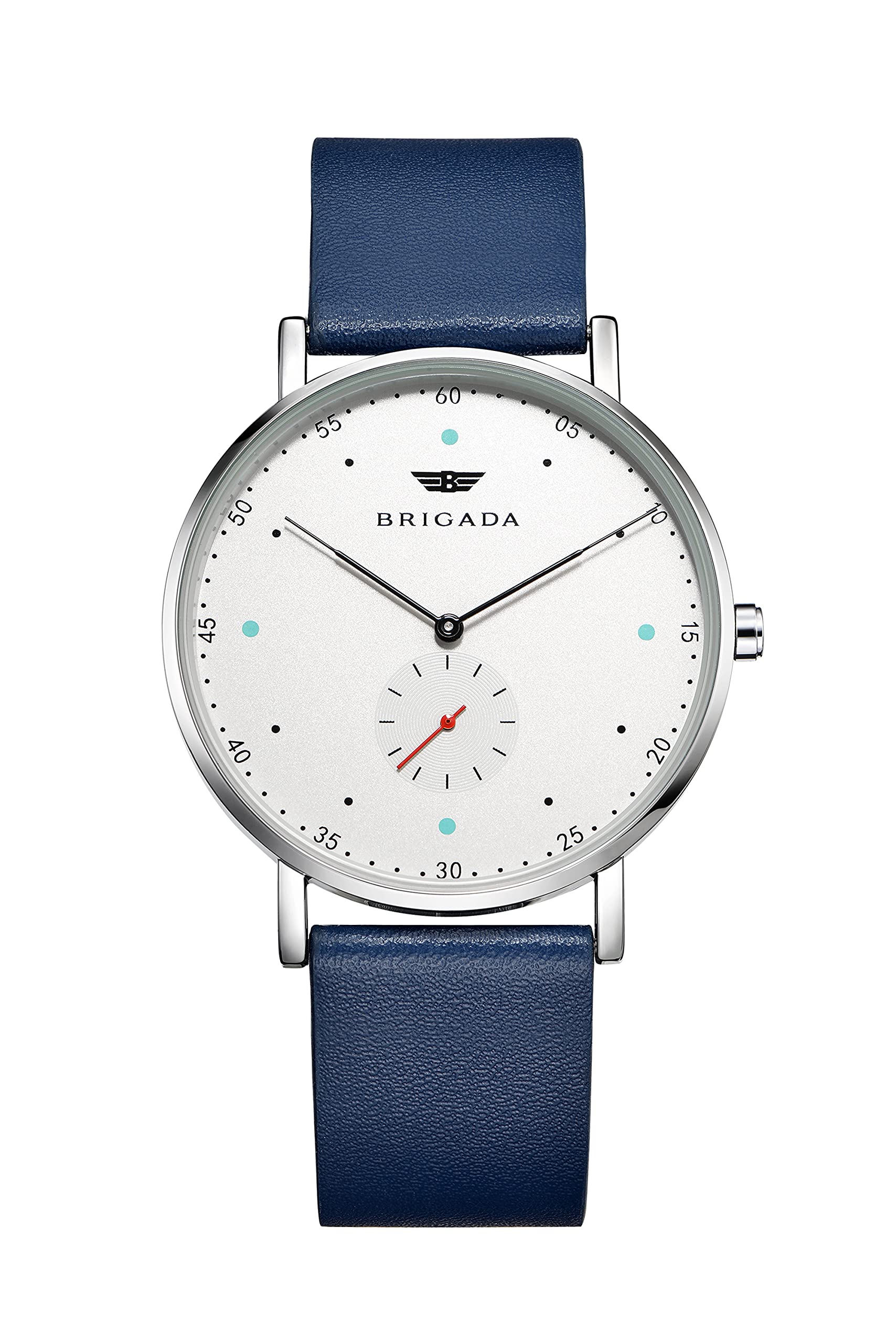 Minimalist Men's Watch - Simple Business Casual Waterproof Leather Band Quartz Wristwatch for Office, Dating & Everyday Wear
