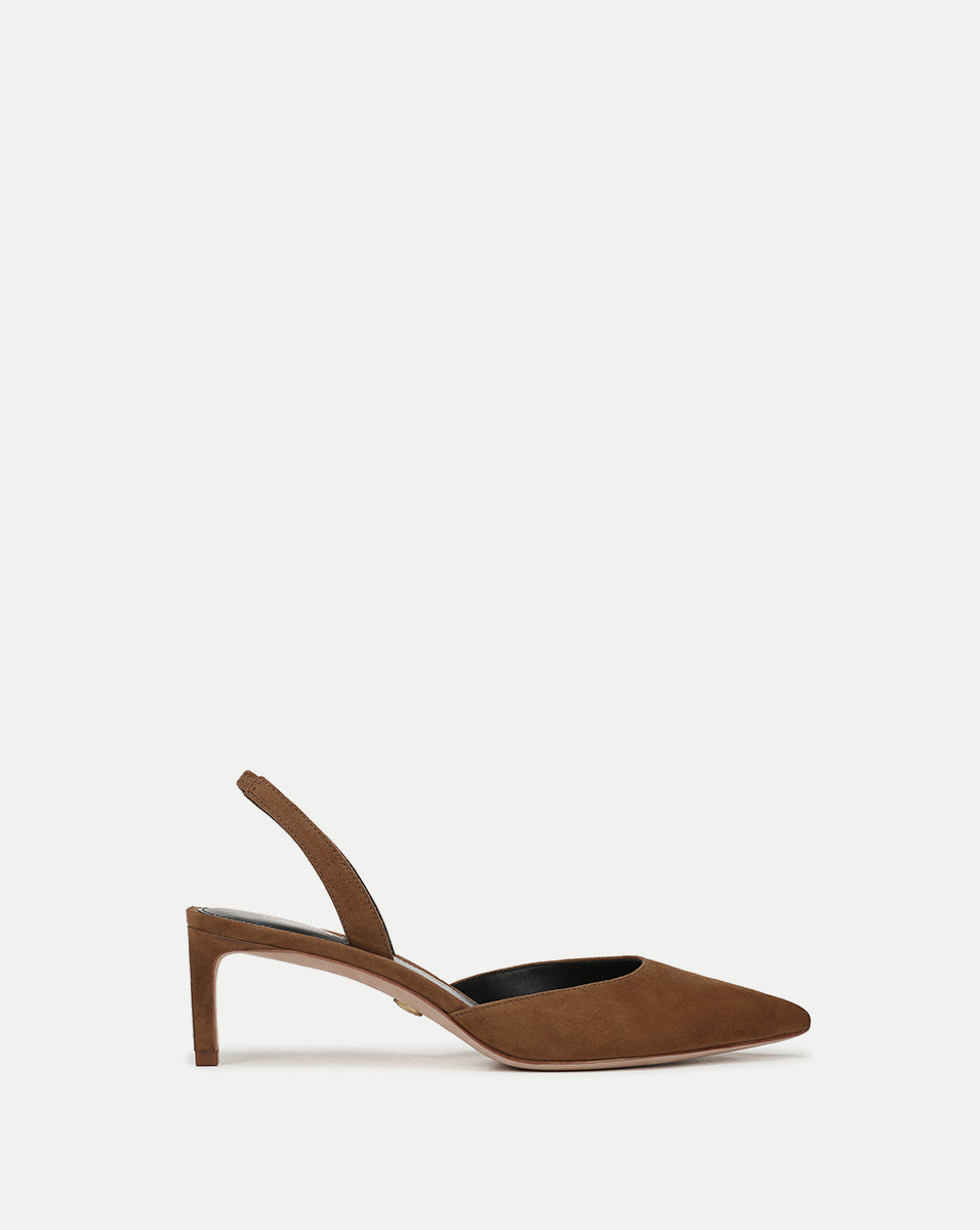 Caroline Suede Slingback Pump Women's Heels - Comfortable Mid Heel Dress Shoes for Work, Party & Wedding | Elegant Ladies Fashion Sandals for Office, Date Night & Special Occasions