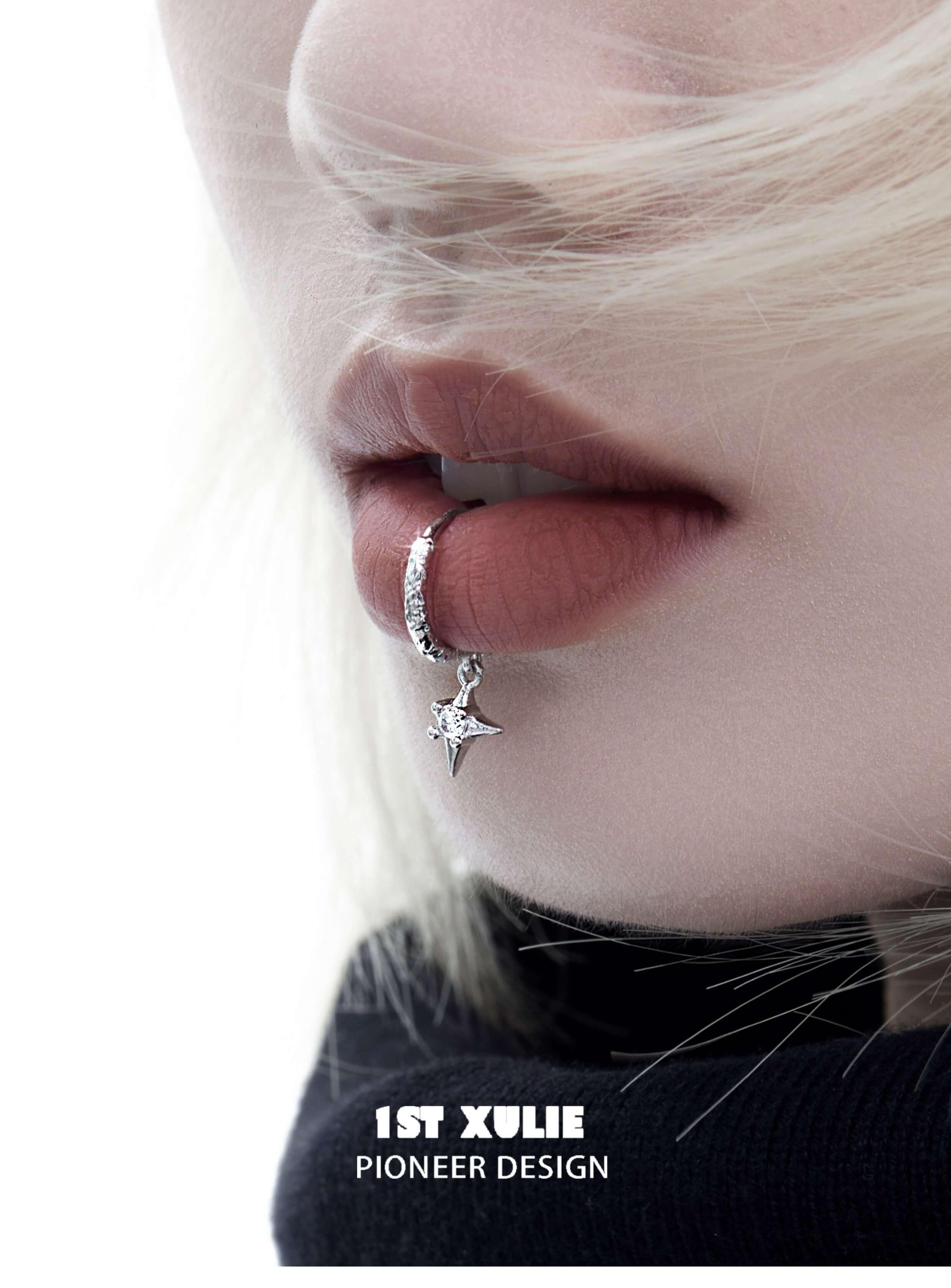 925 Sterling Silver Lip Clips™ - Hypoallergenic Lip Jewelry for Parties, Concerts & Festivals | Silver Angel Collection