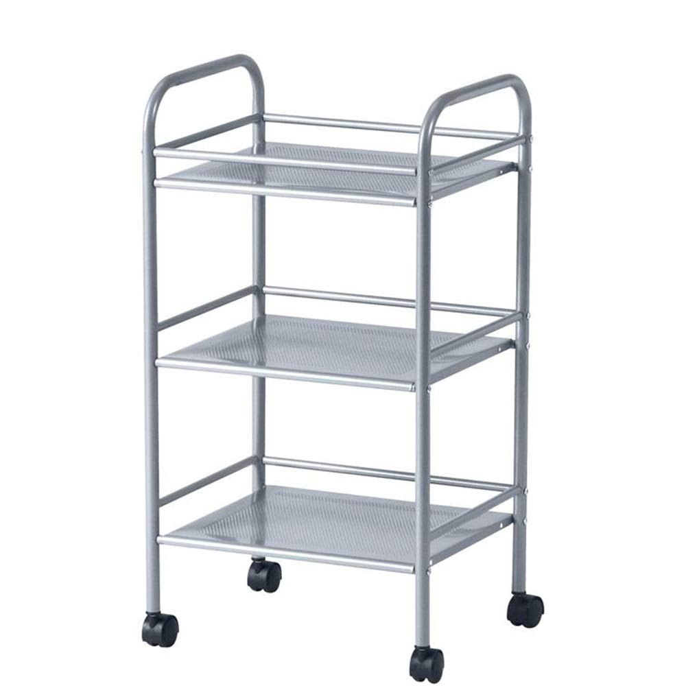3-Tier Metal Storage Shelf Organizer with Wheels - 15.9