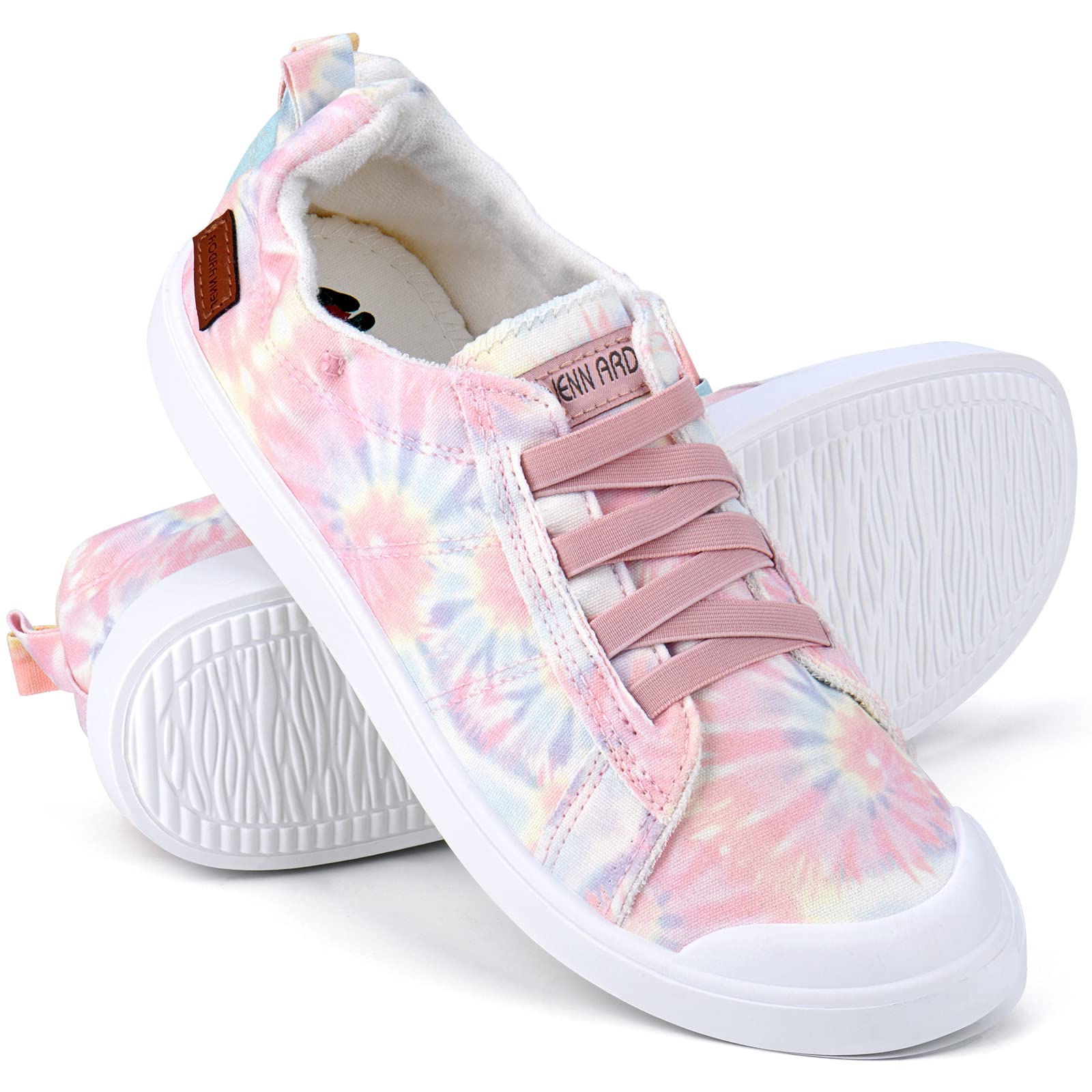 **Women's Low Top Slip-On Canvas Sneakers - Comfortable Casual Walking Shoes for Everyday Wear | JENN ARDOR**    *(Perfect for Walking, Running Errands, Travel & Light Exercise - Stylish & Breathable Flats for Women)*