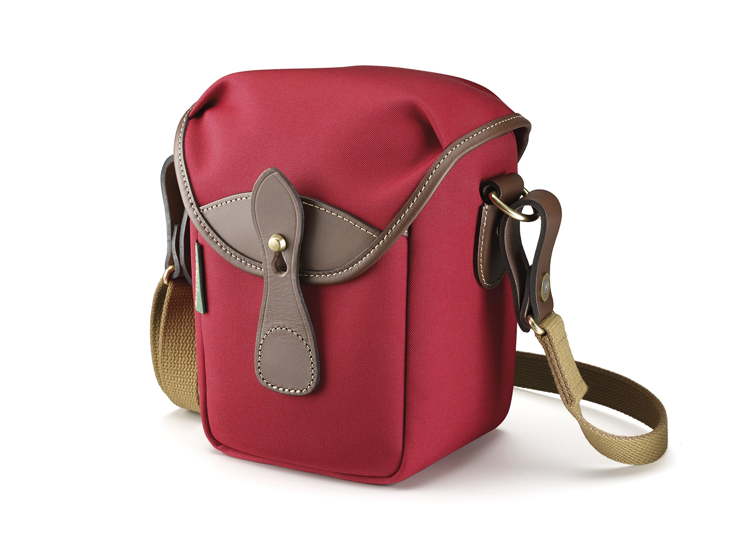 Billingham 72 Small Camera Bag - Burgundy Canvas & Chocolate Leather - Compact DSLR & Mirrorless Camera Case for Travel & Outdoor Photography