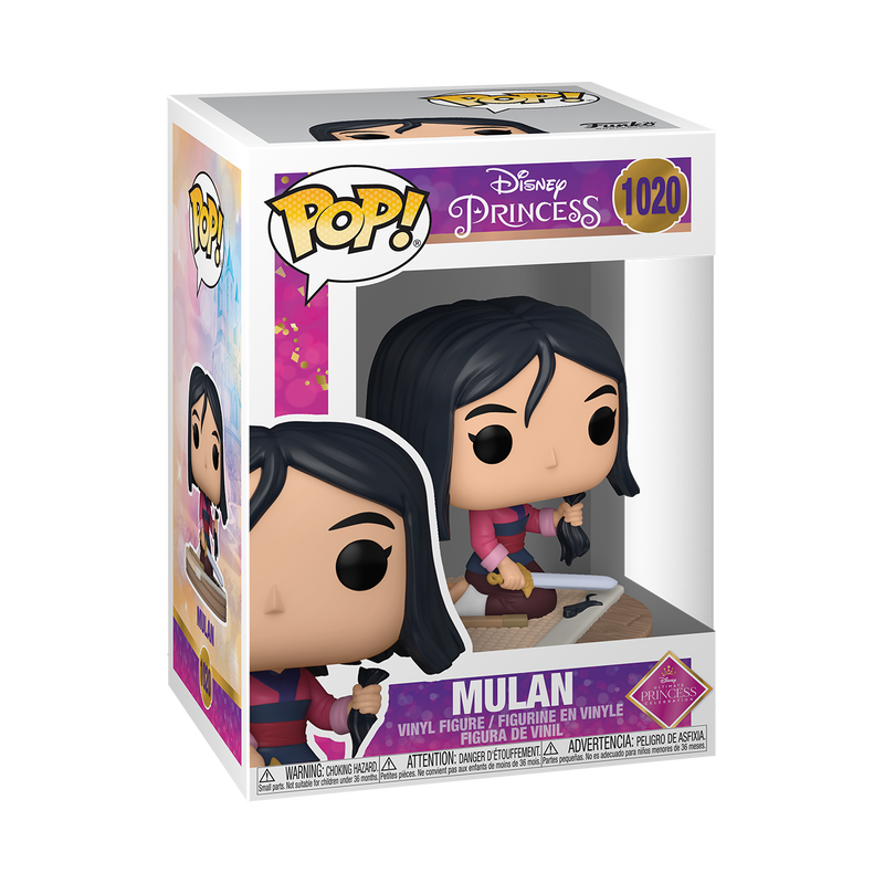 Disney Mulan Funko Pop Vinyl Figure #1020 with Protector Case - Collectible Toy Gift for Disney Princess Fans, Perfect for Display & Home Decor