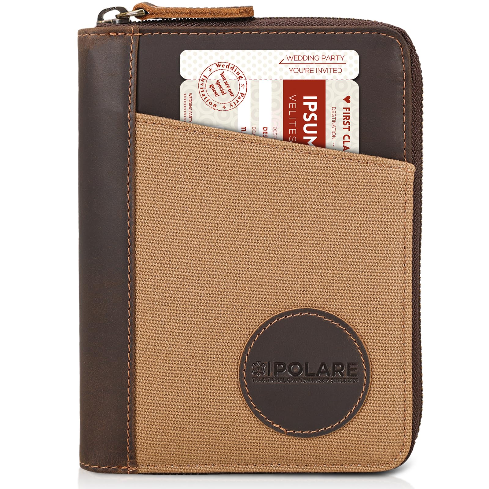 Premium Full Grain Leather Passport Wallet with RFID Blocking – Dual Passport Holder & Travel Document Organizer (Fits 2 Passports) – Perfect for International Travel, Business Trips & Vacation Security