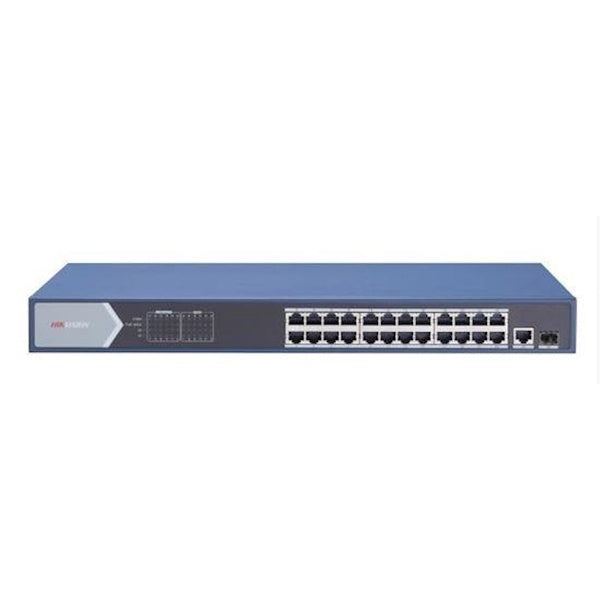 DS 3E0526P-E 24-Port Gigabit PoE+ Switch with 1 SFP Port | 250W Power Budget | Ideal for Office Networks, IP Camera Systems & Small Business IT Infrastructure