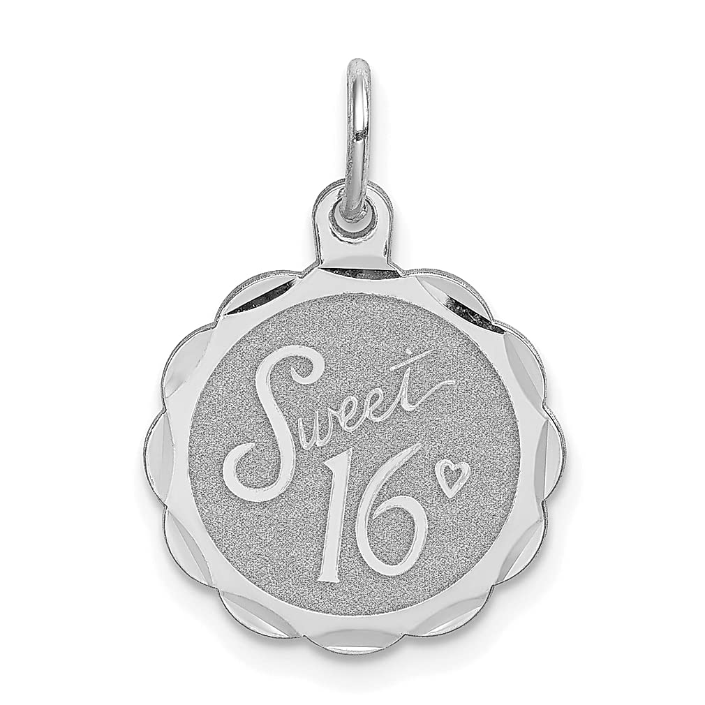 925 Sterling Silver Sweet 16 Birthday Charm Necklace - Elegant Disc Pendant Jewelry for Women | Perfect 16th Birthday Gift for Girls, Sweet Sixteen Party & Special Occasion Jewelry