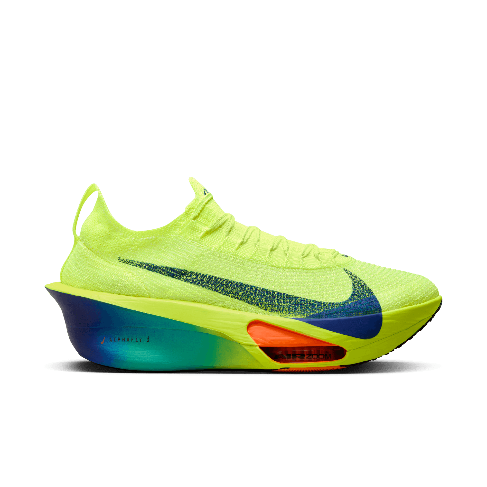 Nike Men's Air Zoom Alphafly 3 Running Shoes - Lightweight Cushioned for Marathon Training & Racing (700 Volt/Concord/Dusty Cactus/Total Orange) | Perfect for Long Distance Running, Track Workouts & Competitive Road Racing